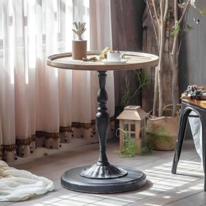 طاولة جانبية خشب وحديد فلاي