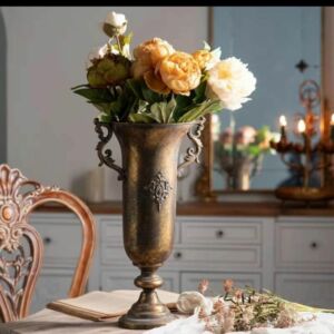 فازة شكل كاس حديد - برونزي