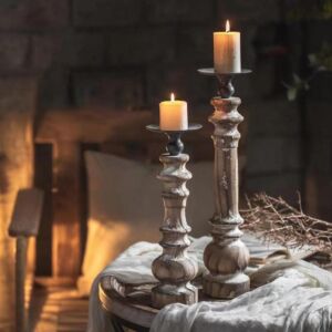 شمعدان خشب صغير