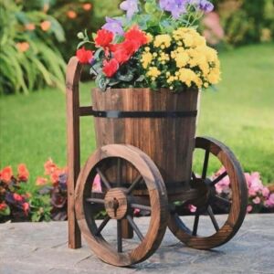 مركن زرع شكل عربة حديقة