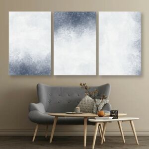 لوحة جدارية فنية بتصميم تجريدي فوغ - ثلاث قطع - مقاس 120x60 سم