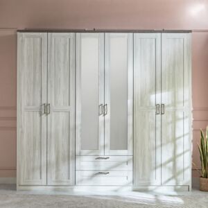 دولاب ملابس 6 أبواب مع درجين من أنجيليك