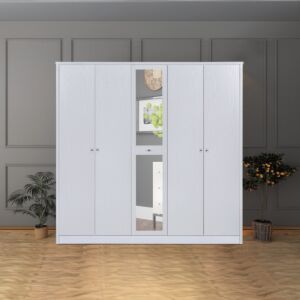 دولاب ملابس 5 أبواب مع مرآة - كورنيل