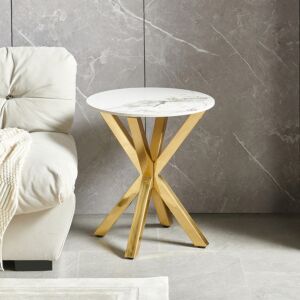 طاولة جانبية بسطح من الحجر الملبد من ويلويكز