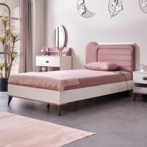 سرير توين ذكي بلوح رأسي منجد من مايبيل - 120x200 سم