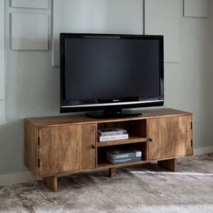 طاولة تلفزيون خشب صلب 65 بوصة كلايتون