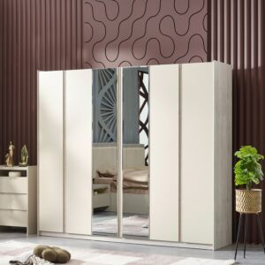 دولاب ملابس 6 أبواب مع 2 مرآة من زيتا