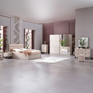 طقم غرفة نوم كينج 6 قطع من بومزا - 180x200 سم