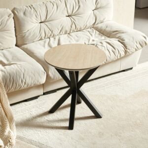 طاولة جانبية مستديرة من حجر ملبد من بيليسيا