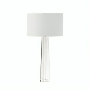 ابجورة طاولة سلندر كريستال - أبيض