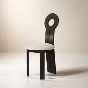 كرسي طعام شواكال - ابيض واسود