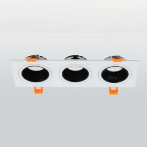 قاعدة سبوت لوكس بلاستيك أبيض عاكس اسود ثلاثية