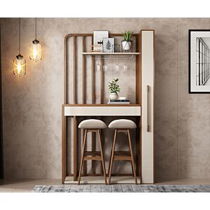 طقم كرسيين وطاولة مع وحدة رفوف ماتارا