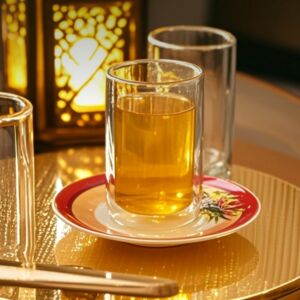 طقم بيالات شاي وصحون ديلايت 12 قطعة - متعدد الألوان