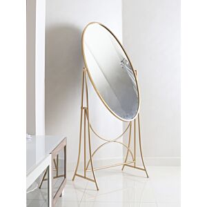 مرآة ستاند معدنية - ذهبي