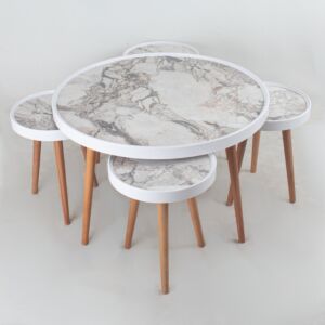 طقم طاولة قهوة راميس 5 قطع