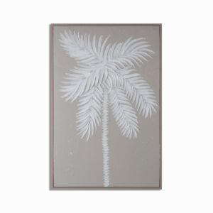 لوحة جدارية بالم برواز خشبي ظاهر 90x60سم