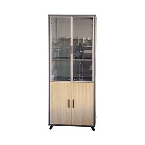 خزانة مكتبية ناقو - رمادي غامق وخشبي