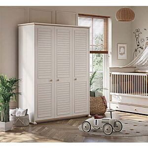 دولاب ملابس خشبي 3 أبواب جولف - بيج