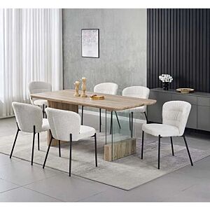 طاولة طعام 180 سم بدون كراسي - 6 اشخاص