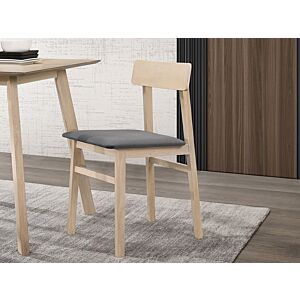 كرسي طاولة طعام ايريا - رمادي وبيج