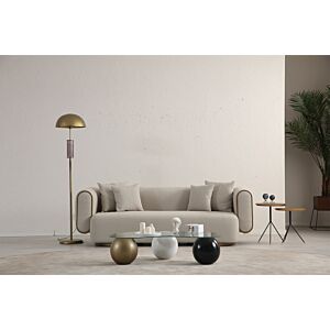 كنب ثلاثي سايستا - بيج وذهبي