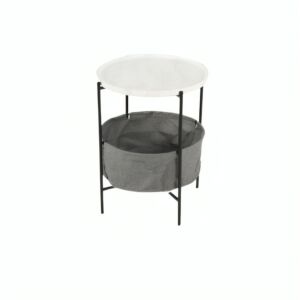 طاولة جانبية كورن - ابيض واسود