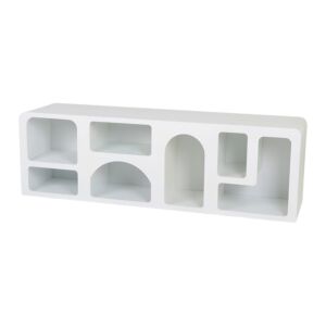 طاولة تلفزيون بوهيمي خشب - أبيض