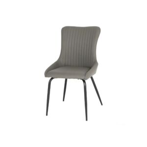 كرسي طعام سكوير - رمادي غامق واسود