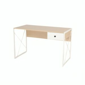 طاولة مكتب جانكل - بني فاتح وابيض