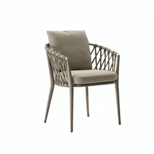 كرسي طعام مودرن بانسل - رمادي