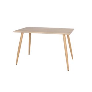 طاولة طعام وودي - بيج