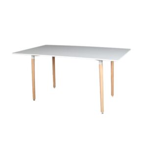 طاولة طعام سيمبيلو 150 سم - أبيض وبيج