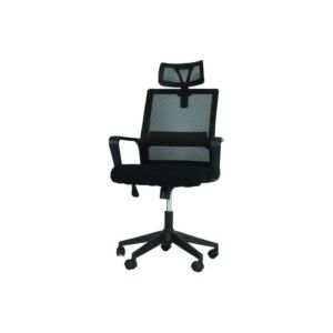 كرسي مكتبي كارين - اسود وفضي