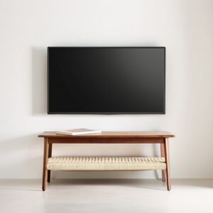 طاولة تلفزيون كرافت - بني وبيج