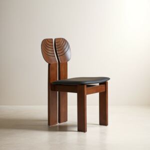 كرسي طعام لوسيندا - بني واسود