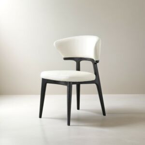 كرسي طعام كلوديا - كريمي واسود