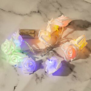 حبل انارة ديكورية بالبطارية ورود 