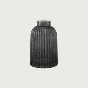 فازة زجاجية جينجر - رمادي