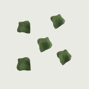 بتلات ورد صناعي ارثر - اخضر غامق - 12 قطعة