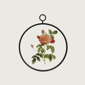 لوحة حائط زهرة - اسود