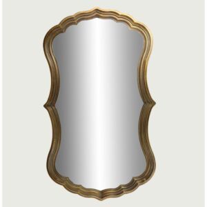 مرآة حائط بإطار خشبي