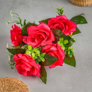 زهر صناعي جوري - أحمر - 12 قطعة