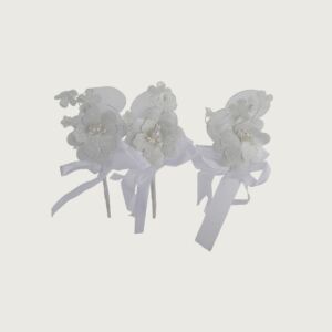 ورد سونا صناعي - فضي - 12 قطعة