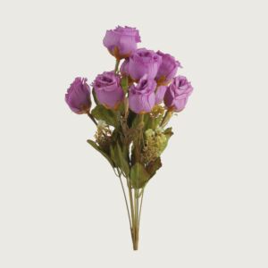 باقة ورد جوري هانا صناعي - موف - 12 قطعة