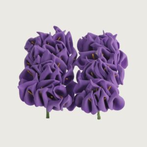 باقة ورد كالا صناعي - بنفسجي - 12 قطعة