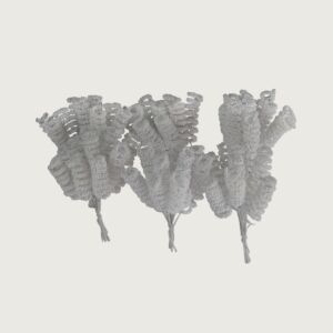 ورد سويرل صناعي مبروم - أبيض - 12 قطعة