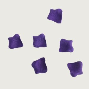 بتلات ورد رونا صناعية - بنفسجي داكن - 12 قطعة