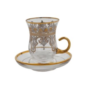 طقم شاي بنقوش ذهبية هالن