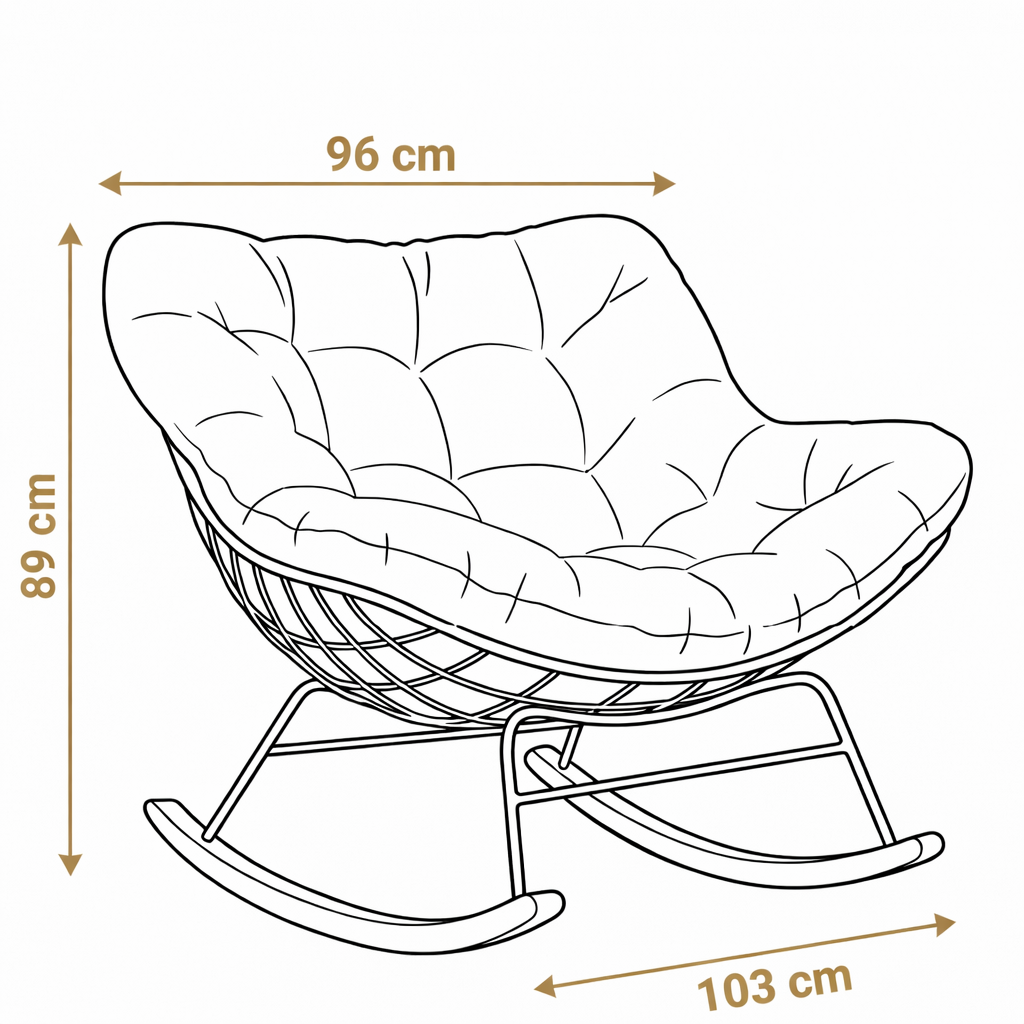 كرسي استرخاء كوتون كلاود - بيج واسود